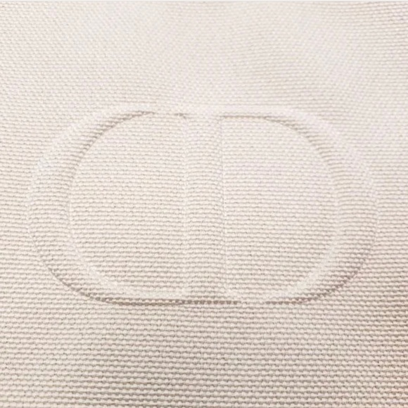 Dior Cream Cosmetic Bag with Black and Gold Accents - Picture 2 of 8